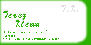 terez klemm business card